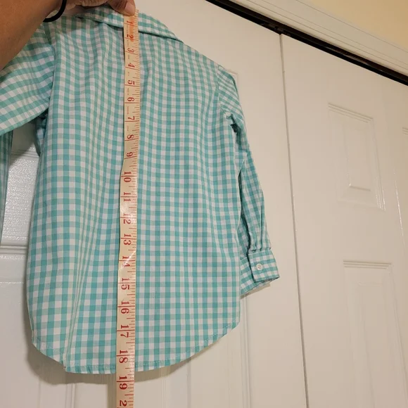Two teal blue button-down shirts, boys size 4T - Picture 13 of 14